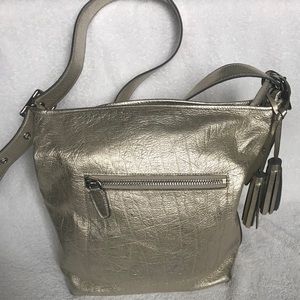 Coach Metallic Large Legacy Duffle Crossbody
